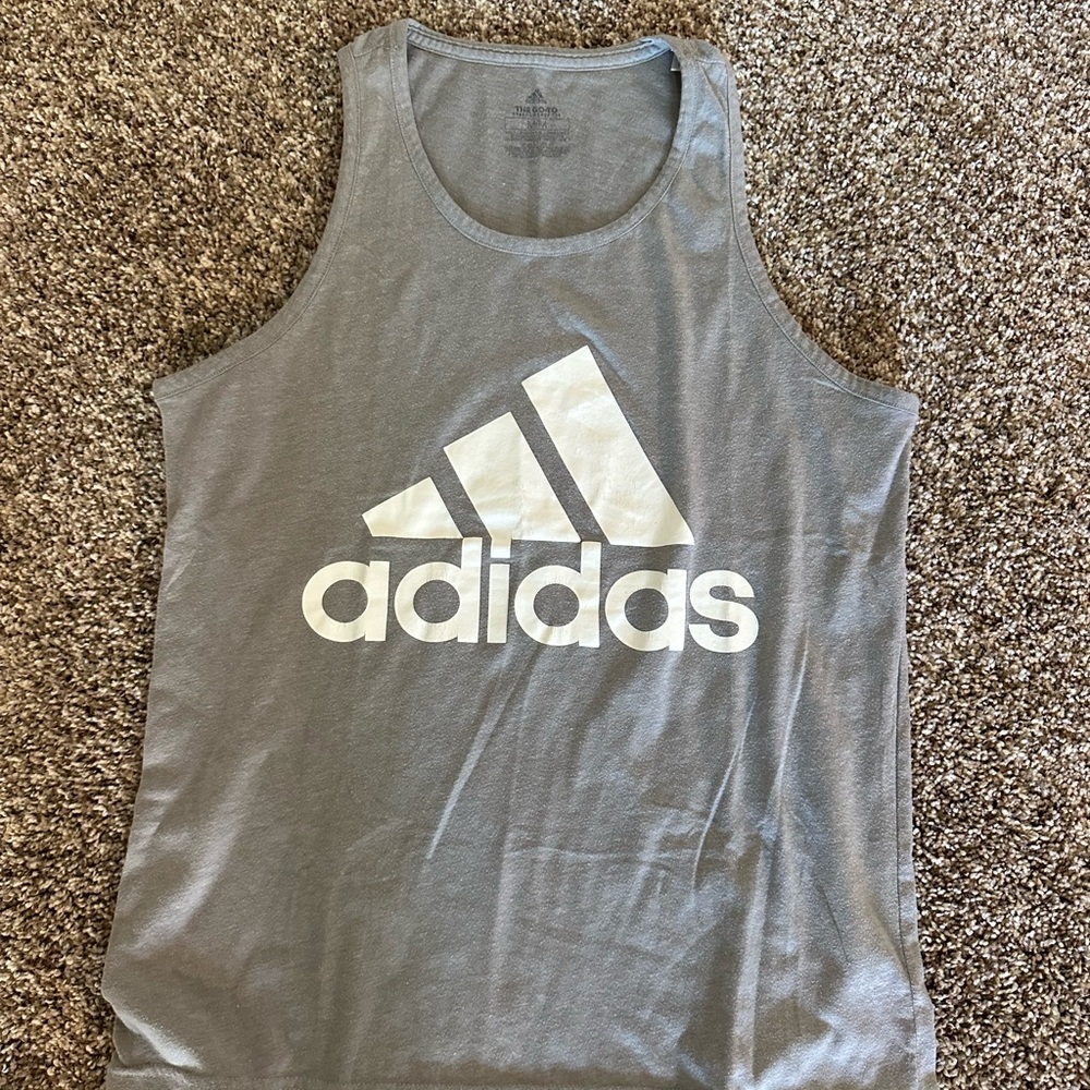 Adidas Heather Gray Sleeveless Top